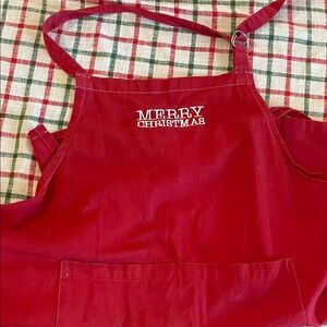 FREE with bundle Red Merry Christmas Apron